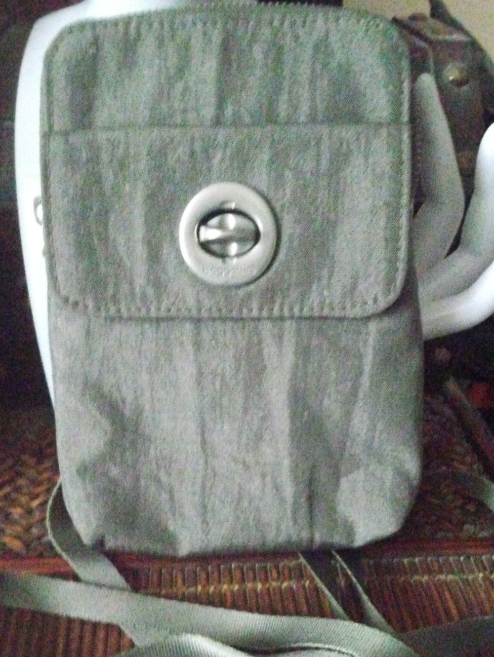 Baggallini Gray Turn-Lock Messenger Crossbody
